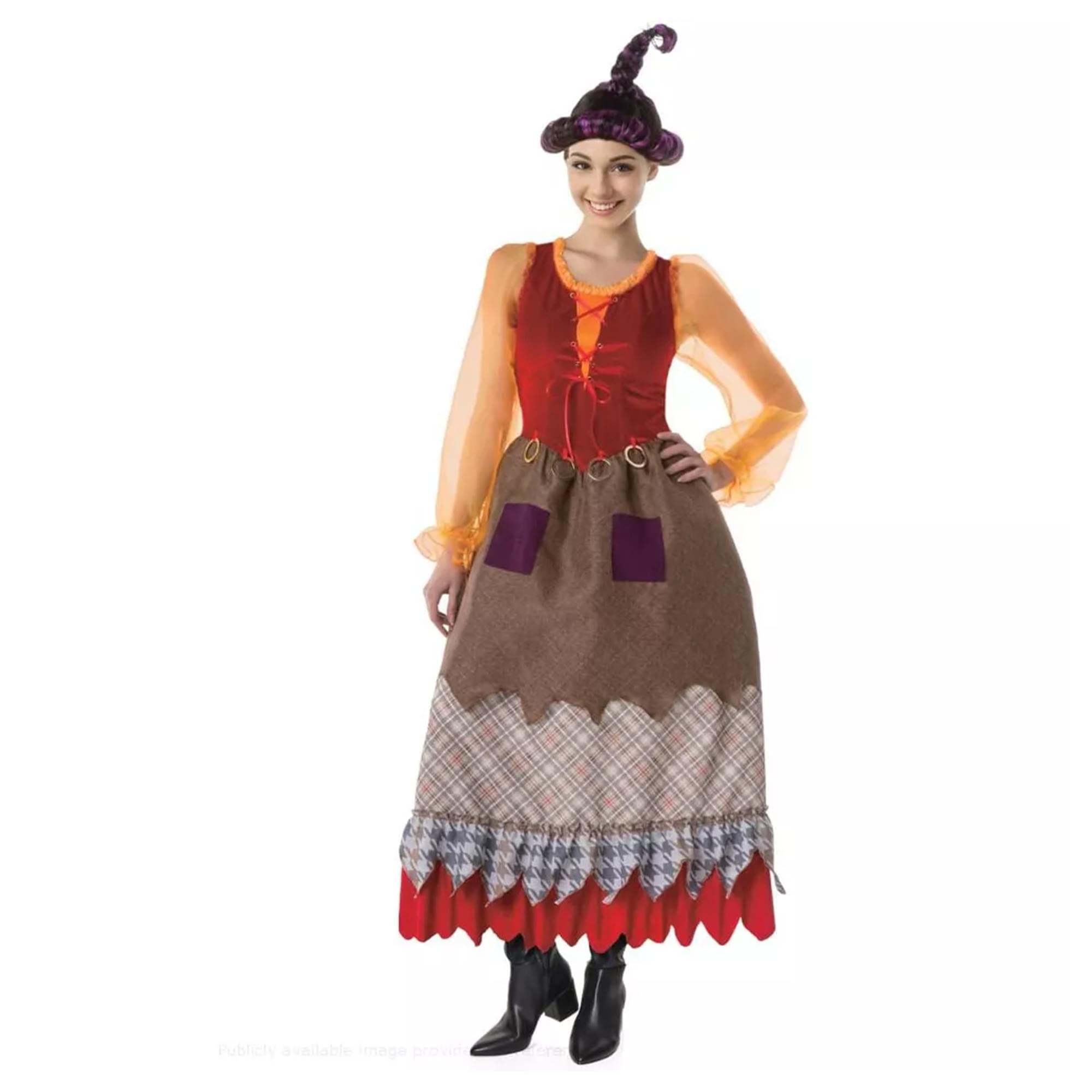 Studio Halloween, LLC Salem Goofy Witch Hocus Pocus Inspired Adult Costume | Medium 10-12 Female